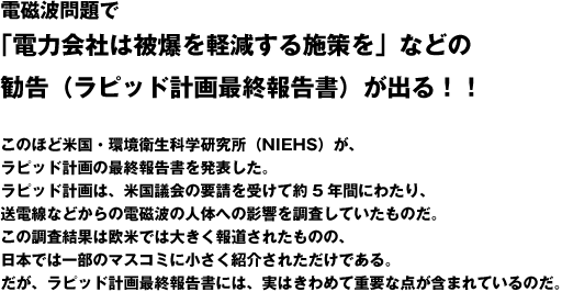 �d���g���Łu�d�͉�Ђ͔픚���y������{����v�Ȃǂ̊����i���s�b�h�v��ŏI�񍐏��j���o��I�I